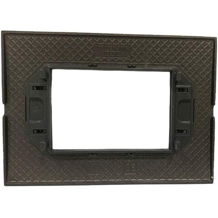 Placchetta per interruttore a 3 4 7 posti testa di moro cassetta 503 compatibile con living air supporto cover - enzoled