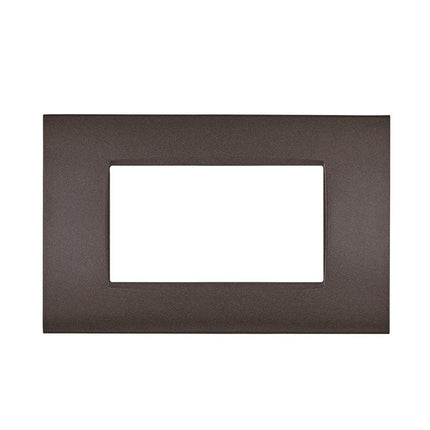 Placchetta per interruttore a 3 4 7 posti testa di moro cassetta 503 compatibile con living air supporto cover - enzoled