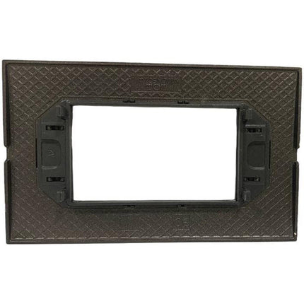 Placchetta per interruttore a 3 4 7 posti testa di moro cassetta 503 compatibile con living air supporto cover - enzoled