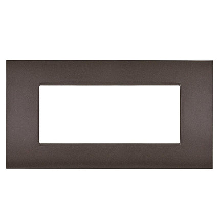 Placchetta per interruttore a 3 4 7 posti testa di moro cassetta 503 compatibile con living air supporto cover - enzoled