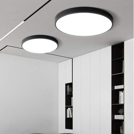 Plafoniera a led 70 watt rotonda lampada da soffitto nero lampadario a luce fredda o naturale - enzoled