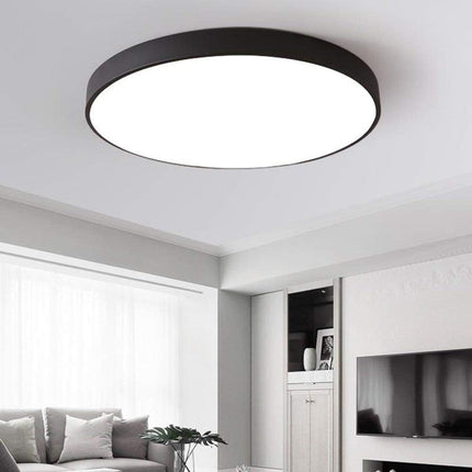 Plafoniera a led 70 watt rotonda lampada da soffitto nero lampadario a luce fredda o naturale - enzoled