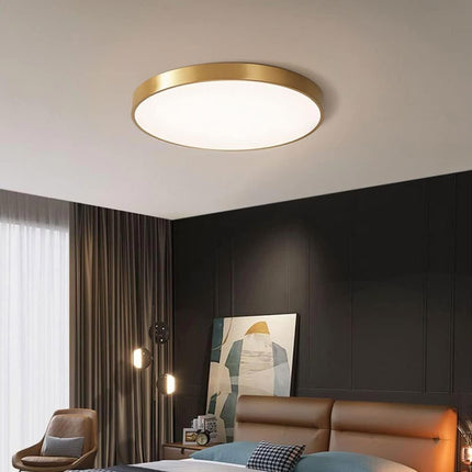Plafoniera a led 70 watt rotonda lampada da soffitto oro lampadario a luce fredda o naturale - enzoled