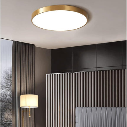 Plafoniera a led 70 watt rotonda lampada da soffitto oro lampadario a luce fredda o naturale - enzoled