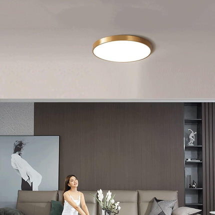 Plafoniera a led 70 watt rotonda lampada da soffitto oro lampadario a luce fredda o naturale - enzoled