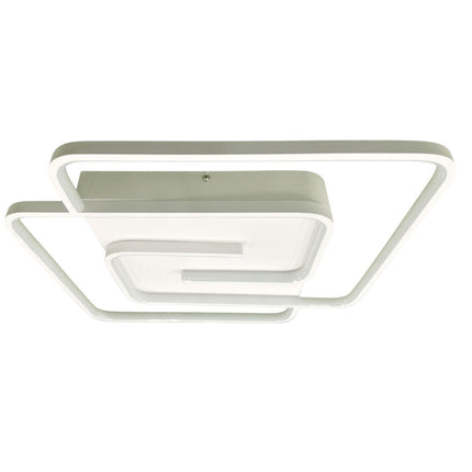 Plafoniera da soffitto a led 48 watt quadrata lampadario moderno da cucina soggiorno luce fredda 6500k - enzoled