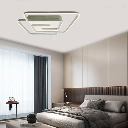 Plafoniera da soffitto a led 48 watt quadrata lampadario moderno da cucina soggiorno luce fredda 6500k - enzoled