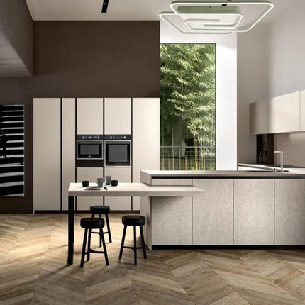 Plafoniera da soffitto a led 48 watt quadrata lampadario moderno da cucina soggiorno luce fredda 6500k - enzoled