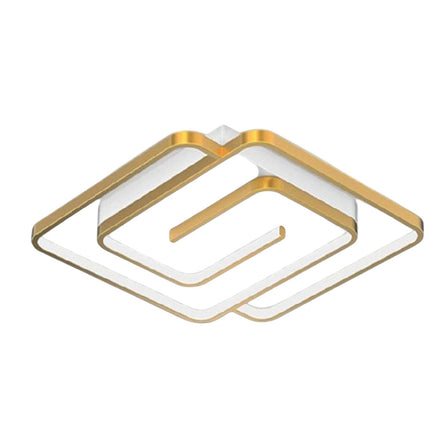 Plafoniera da soffitto a led 48 watt quadrata lampadario moderno da cucina soggiorno luce fredda 6500k - enzoled