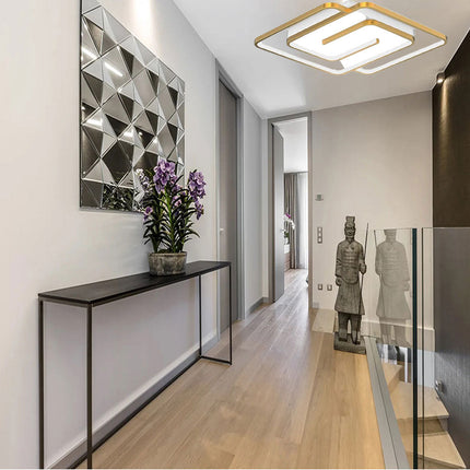 Plafoniera da soffitto a led 48 watt quadrata lampadario moderno da cucina soggiorno luce fredda 6500k - enzoled