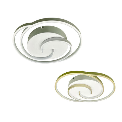 Plafoniera da soffitto a led 48 watt tonda lampadario moderno da cucina soggiorno luce fredda 6500k - enzoled