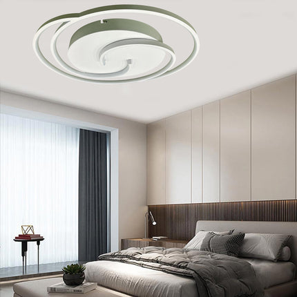 Plafoniera da soffitto a led 48 watt tonda lampadario moderno da cucina soggiorno luce fredda 6500k - enzoled