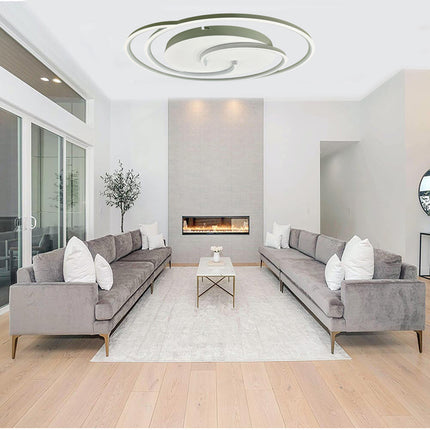 Plafoniera da soffitto a led 48 watt tonda lampadario moderno da cucina soggiorno luce fredda 6500k - enzoled