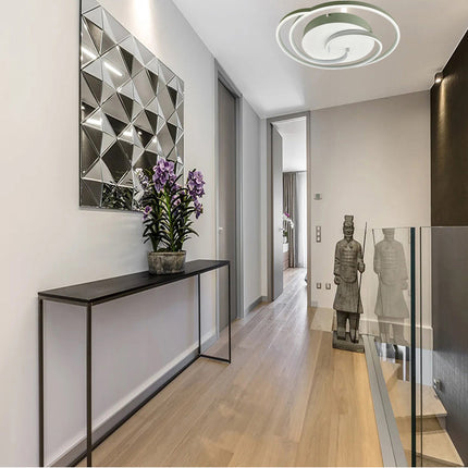 Plafoniera da soffitto a led 48 watt tonda lampadario moderno da cucina soggiorno luce fredda 6500k - enzoled