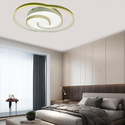 Plafoniera da soffitto a led 48 watt tonda lampadario moderno da cucina soggiorno luce fredda 6500k - enzoled