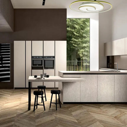 Plafoniera da soffitto a led 48 watt tonda lampadario moderno da cucina soggiorno luce fredda 6500k - enzoled