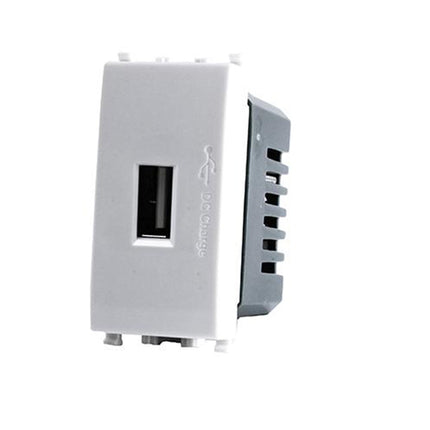Modulo presa USB da muro per placca cassetta 503 compatibile con Vimar Plana 5V - enzoled