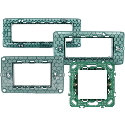 Supporti modulo verde per placche 2 3 4 7 posti compatibile con vimar plana cassetta 503 scatola per placchette interruttori - enzoled