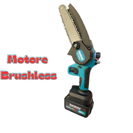 Motosega doppia batteria 68V lama 8 pollici motore brushless con oliatore tagliarami elettrosega enzoled