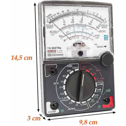 Multimetro analogico mini tester con puntali rilevatori di tensione enzoled