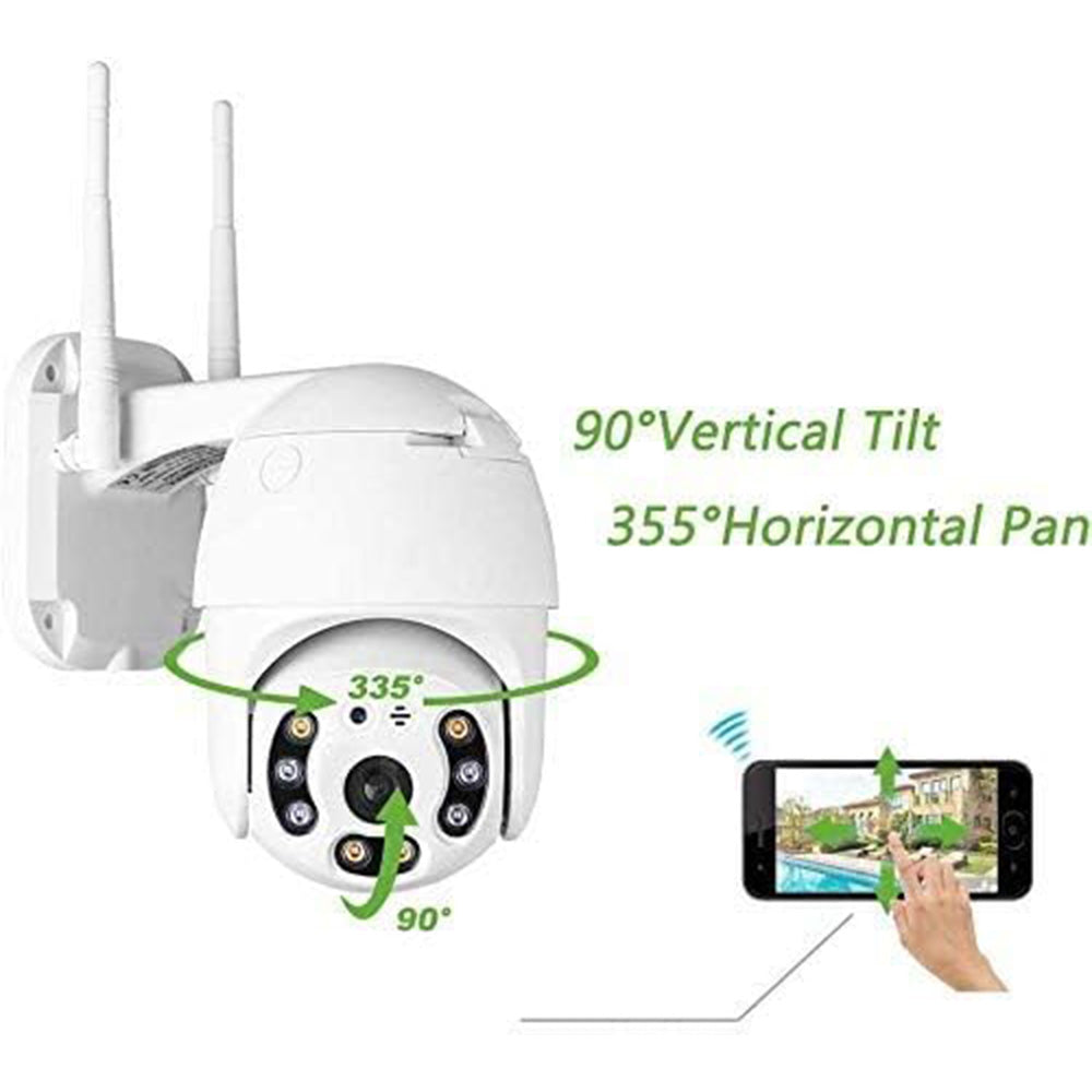 Telecamera dome WI-FI motorizzata con led da esterno full hd da esterno con zoom app Yoosee 5 Ghz - enzoled