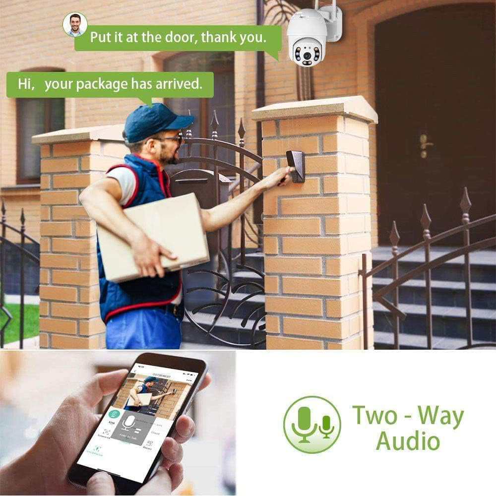 Telecamera dome WI-FI motorizzata con led da esterno full hd da esterno con zoom app Yoosee 5 Ghz - enzoled