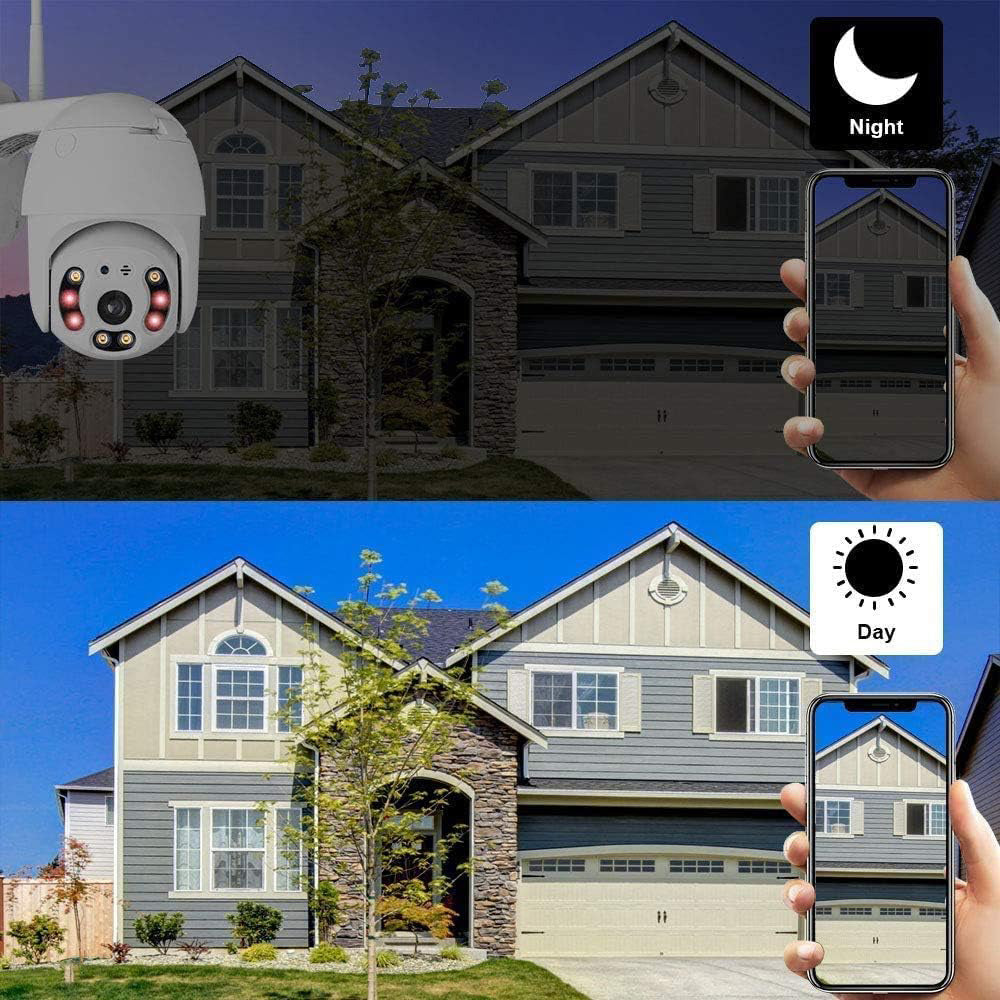 Telecamera dome WI-FI motorizzata con led da esterno full hd da esterno con zoom app Yoosee 5 Ghz - enzoled