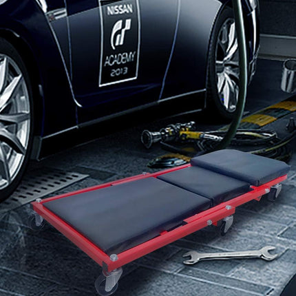 Carrello sabello da officina 2 in 1 sotto auto macchina da officina pieghevole con ruote girevole a 360° - enzoled