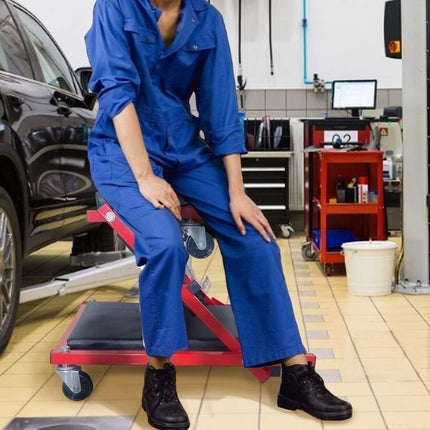 Carrello sabello da officina 2 in 1 sotto auto macchina da officina pieghevole con ruote girevole a 360° - enzoled