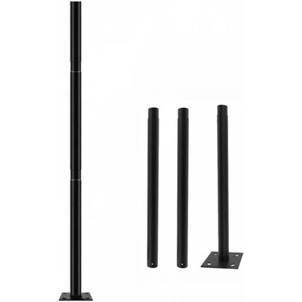 Palo verticale staffa per lampione ufo stradale 3 metri in sezione da 1 metro supporto in metallo componibile per faro - enzoled