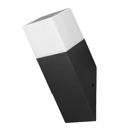 Applique a muro oblique per esterno con attacco E27 in alluminio lampada da parete per balcone terrazzo facciata casa IP44 - enzoled