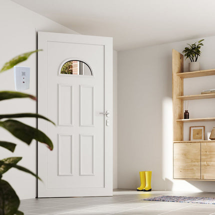 Campanello wireless senza fili raggio d’azione 100 metri a batteria con indicatore led trasmettitore con pulsante e ricevitore - enzoled