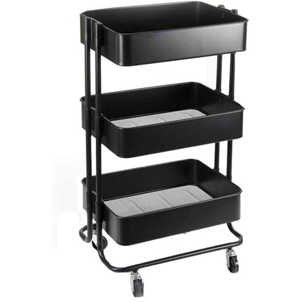 Carrello Multiuso con 3 cestelli in Metallo 4 carrellino con Ruote e cassettiera salvaspazio - enzoled