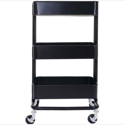 Carrello Multiuso con 3 cestelli in Metallo 4 carrellino con Ruote e cassettiera salvaspazio - enzoled