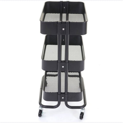 Carrello Multiuso con 3 cestelli in Metallo 4 carrellino con Ruote e cassettiera salvaspazio - enzoled