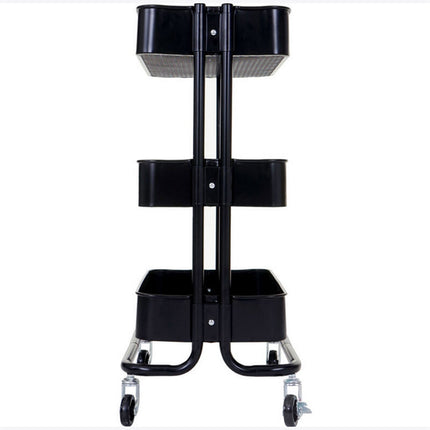 Carrello Multiuso con 3 cestelli in Metallo 4 carrellino con Ruote e cassettiera salvaspazio - enzoled