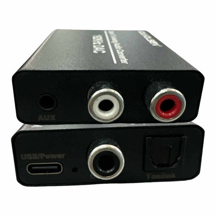 Convertitore unidirezionale audio da digitale ad analogico adattatore rca ottico aux 3,5mm 192KHz - enzoled