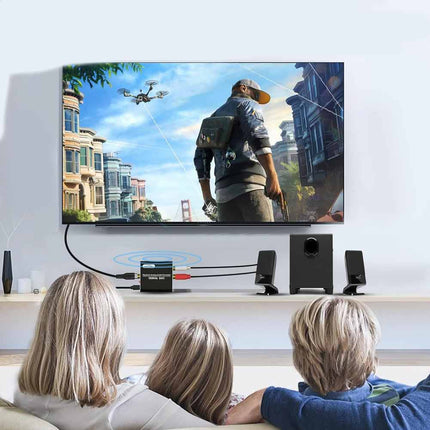 Convertitore unidirezionale audio da digitale ad analogico adattatore rca ottico aux 3,5mm 192KHz - enzoled