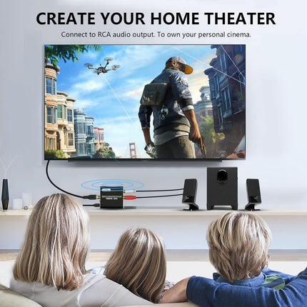 Convertitore unidirezionale audio da digitale ad analogico adattatore rca ottico aux 3,5mm 192KHz - enzoled