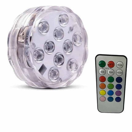 Faretto decoratico rgb impermeabile luci a batteria con telecomando cambia colore luci colarete - enzoled