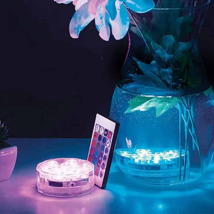 Faretto decoratico rgb impermeabile luci a batteria con telecomando cambia colore luci colarete - enzoled