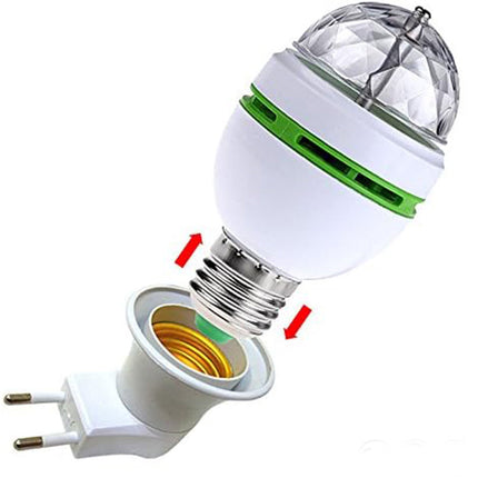 Lampadina led rotante rgb lampada multicolor con attacco E27 illuminazione stroboscopica per feste discoteca - enzoled