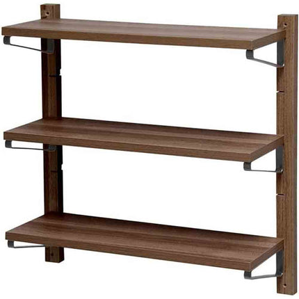Scaffale in legno da parete multiuso 3 ripiani  porta oggetti complemento d'arredo vari colori 60x17x60 X12 - enzoled