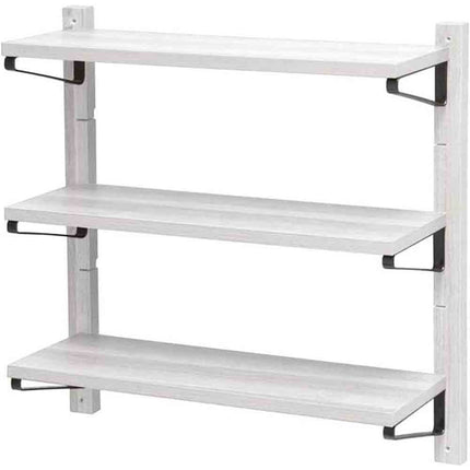 Scaffale in legno da parete multiuso 3 ripiani  porta oggetti complemento d'arredo vari colori 60x17x60 X12 - enzoled