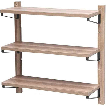 Scaffale in legno da parete multiuso 3 ripiani  porta oggetti complemento d'arredo vari colori 60x17x60 X12 - enzoled