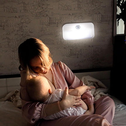 Mini plafoniera a led con sensore crepuscolare di movimento luce notturna ricaricabile usb - enzoled