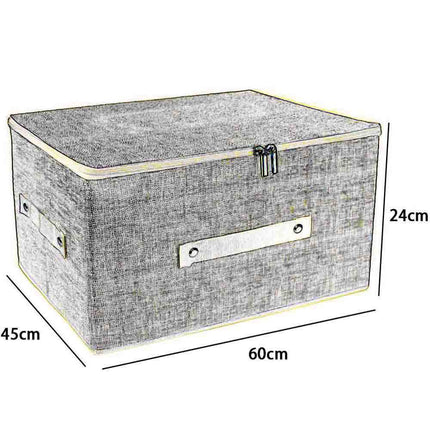 Scatola box porta abiti contenitore organizer portaoggetti per armadi con chiusura zip cerniera 45x60x24 cm - enzoled