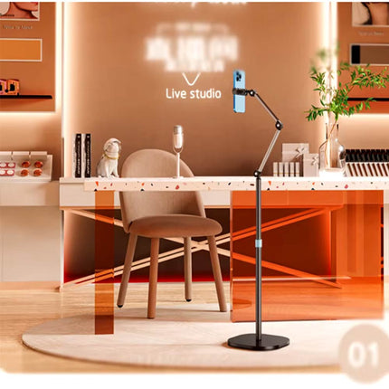 Piantana per cellulari inclinabile supporto da pavimento tavolo flessibile per smartphone allungabile cavalletto con rotazione 360° - enzoled