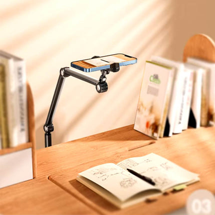 Piantana per cellulari inclinabile supporto da pavimento tavolo flessibile per smartphone allungabile cavalletto con rotazione 360° - enzoled