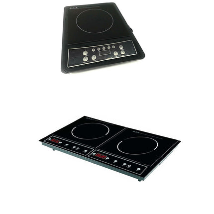 Piastra a induzione portatile singolo e doppio piano cottura fornello elettrico touch temperatura regolabile 1400/2000 watt - enzoled